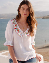 Load image into Gallery viewer, Pink City Prints Folk Scallop Ava Top