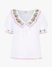 Load image into Gallery viewer, Pink City Prints Folk Scallop Ava Top