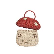 Load image into Gallery viewer, Rattan Mushroom Basket | Red