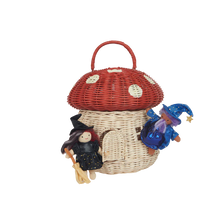 Load image into Gallery viewer, Rattan Mushroom Basket | Red