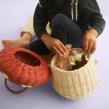 Load image into Gallery viewer, Rattan Mushroom Basket | Red