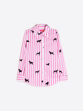 Load image into Gallery viewer, Vilagallo Mafalda Dog Button Down | Pink Stripes