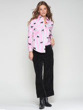 Load image into Gallery viewer, Vilagallo Mafalda Dog Button Down | Pink Stripes