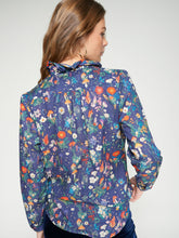Load image into Gallery viewer, Vilagallo Funghi Floral Top | Navy