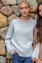 Load image into Gallery viewer, Marea Sienna Rollneck Sweater | Light Heather Grey