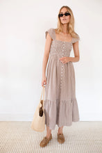 Load image into Gallery viewer, Marea Celine Dress | Mocha Mini Gingham