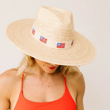 Load image into Gallery viewer, Sunshine Tienda Ivory America Palm Hat