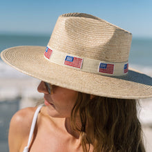 Load image into Gallery viewer, Sunshine Tienda Ivory America Palm Hat