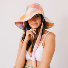 Load image into Gallery viewer, Sunshine Tienda Rainbow Plaid Beachy Bucket Hat