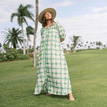 Load image into Gallery viewer, Sunshine Tienda Viridian Tile Oasis Dress | Green