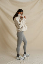 Load image into Gallery viewer, Perfect White Tee Tristan Sherpa Fleece Half Zip Sweatshirt Jacket With Pockets | Sugar