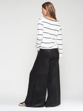 Load image into Gallery viewer, Vilagallo Trouser Palazzo Pant | Black Shimmer