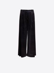 Vilagallo Trouser Palazzo Pant | Black Shimmer