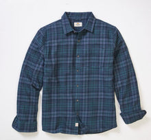 Load image into Gallery viewer, Men&#39;s Marine Layer Tahoe Flannel Shirt | Green &amp; Navy Plaid