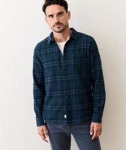 Load image into Gallery viewer, Men&#39;s Marine Layer Tahoe Flannel Shirt | Green &amp; Navy Plaid