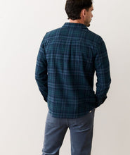 Load image into Gallery viewer, Men&#39;s Marine Layer Tahoe Flannel Shirt | Green &amp; Navy Plaid