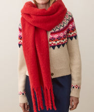Load image into Gallery viewer, Marine Layer Brushed Blanket Scarf | Cherry Red