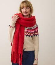 Load image into Gallery viewer, Marine Layer Brushed Blanket Scarf | Cherry Red