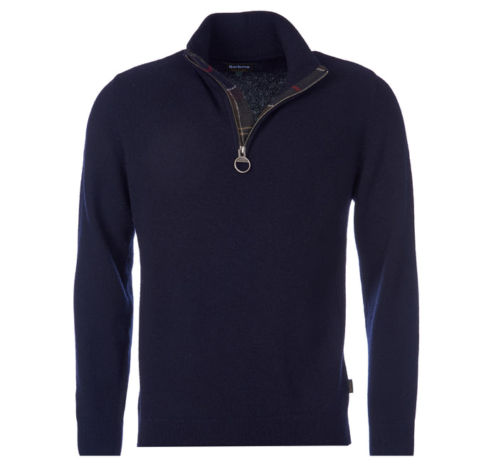 Men's Barbour Holden Half Zip Knitted Jumper | Navy