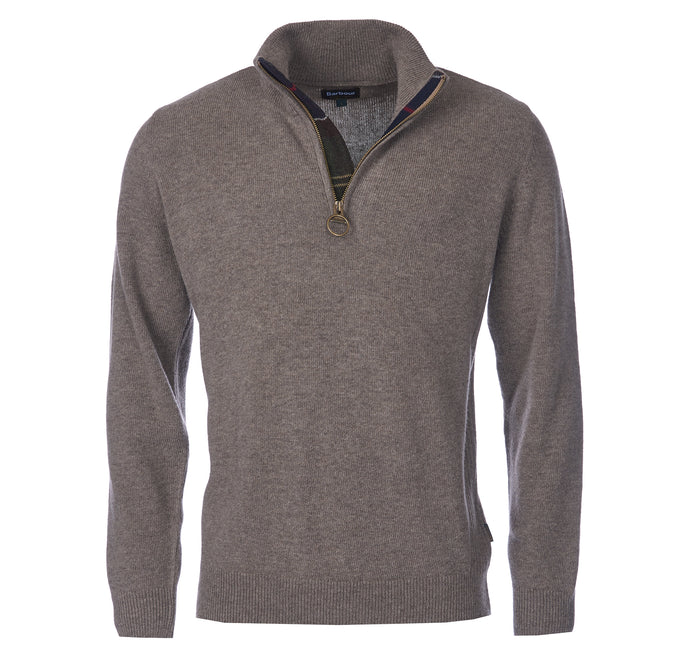 Men's Barbour Holden Half Zip Knitted Jumper | Military Marl