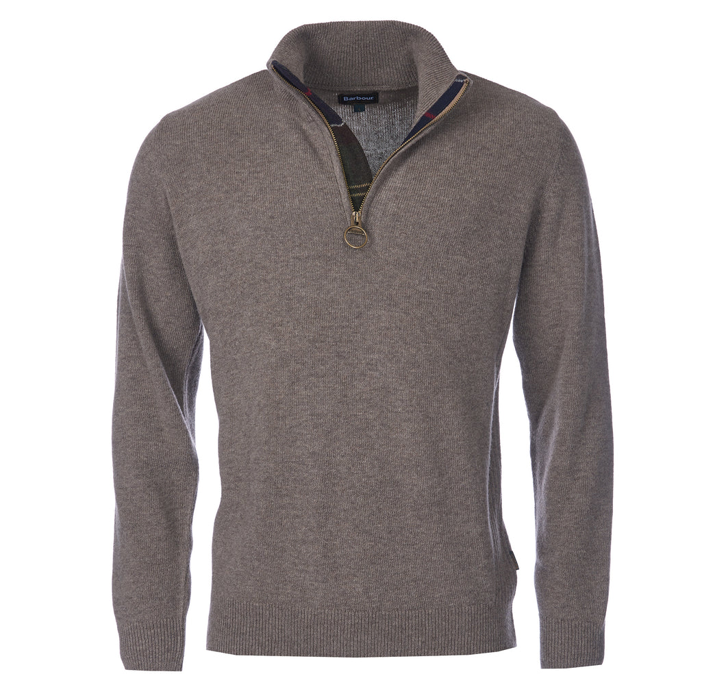 Men's Barbour Holden Half Zip Knitted Jumper | Military Marl