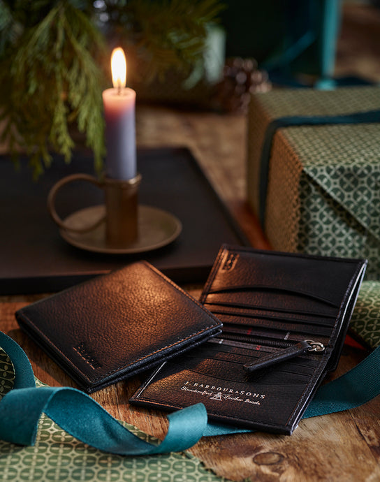 Barbour Men's Colwell Leather Billfold Leather | Black