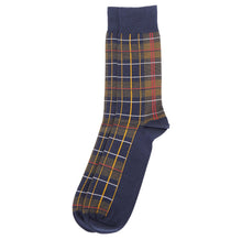 Load image into Gallery viewer, Barbour Men's Tartan Blythe Sock | Navy Plaid or Beige Plaid