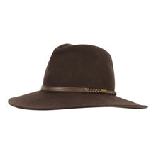 Load image into Gallery viewer, Barbour Women's Tack Fedora Hat | Chocolate
