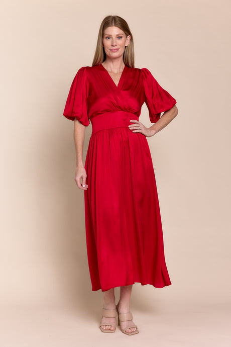 Sofia Collections Carolyn Dress | Red & Emerald