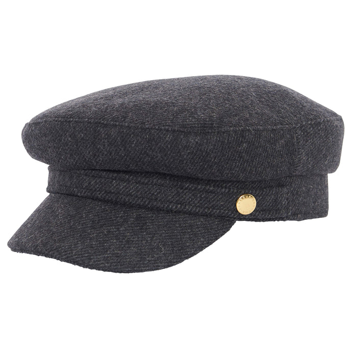 Barbour Women's Bothal Bakerboy Cap Hat | Charcoal Grey