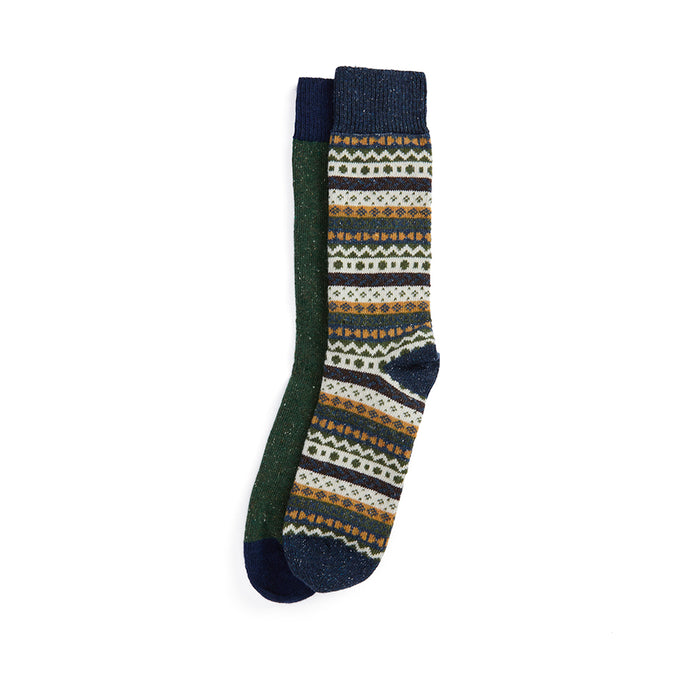 Barbour Men's Classic Mix Fairisle Socks | 2 Pack