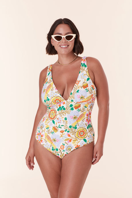 Andie Swim The Augustine One Piece | Bird Floral