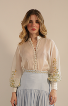 Load image into Gallery viewer, Kleid Gabriel Covered Button Top Orangerie