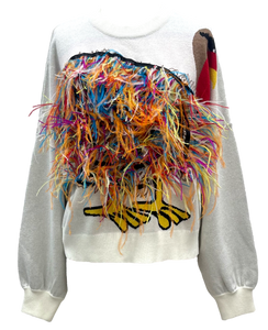 Queen Of Sparkles Feather Thanksgiving Turkey Sweater
