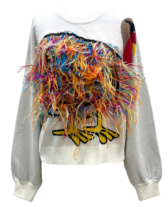 Queen Of Sparkles Feather Thanksgiving Turkey Sweater