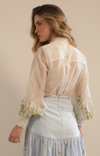 Load image into Gallery viewer, Kleid Gabriel Covered Button Top Orangerie