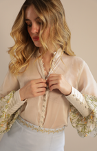 Load image into Gallery viewer, Kleid Gabriel Covered Button Top Orangerie