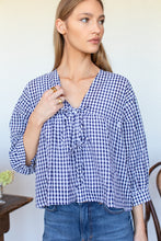 Load image into Gallery viewer, Emerson Fry Artist Overshirt | Navy &amp; White Seersucker Check