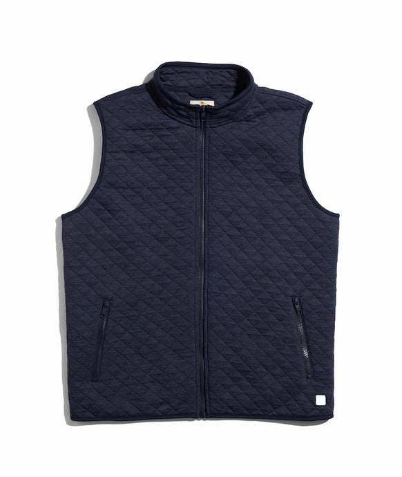 Marine Layer Men's Corbet Full Vest | Heather Navy