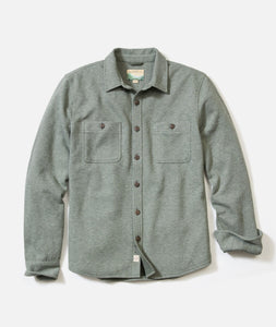 Men's Marine Layer Pacifica Twill Overshirt | Olive