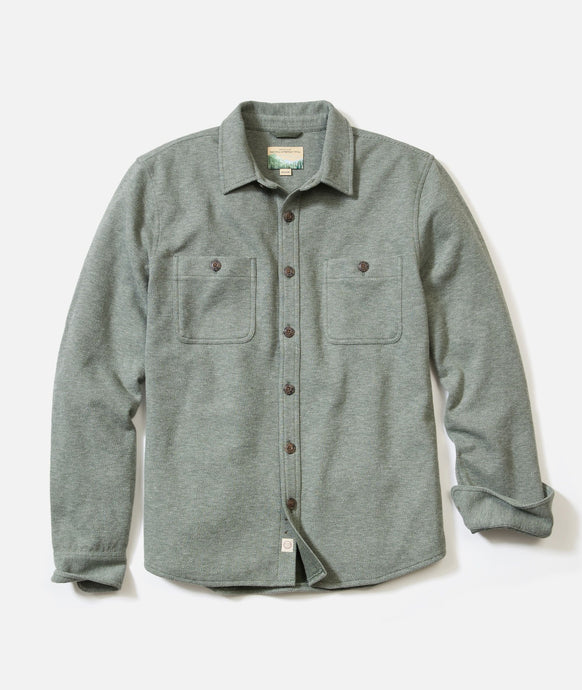 Men's Marine Layer Pacifica Twill Overshirt | Olive