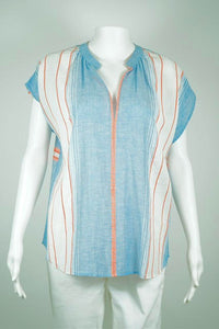 La Plage Shore Top | Chambray Neon