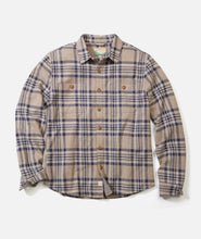 Load image into Gallery viewer, Men&#39;s Marine Layer PACIFICA STRETCH TWILL OVERSHIRT | Taupe Plaid