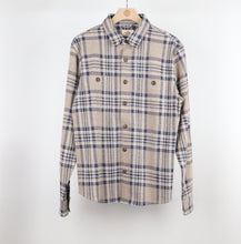 Load image into Gallery viewer, Men&#39;s Marine Layer PACIFICA STRETCH TWILL OVERSHIRT | Taupe Plaid