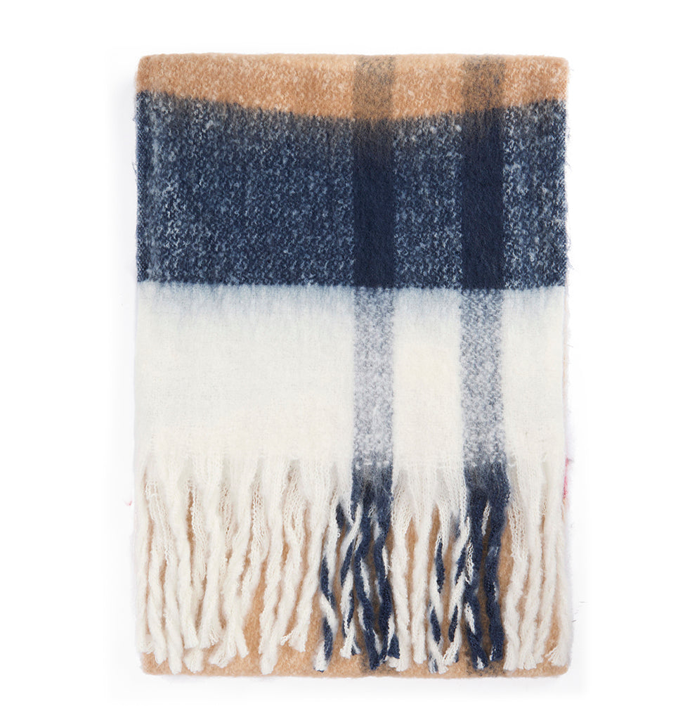 Barbour Women's Isla Tartan Boucle Scarf | Hessian Tartan
