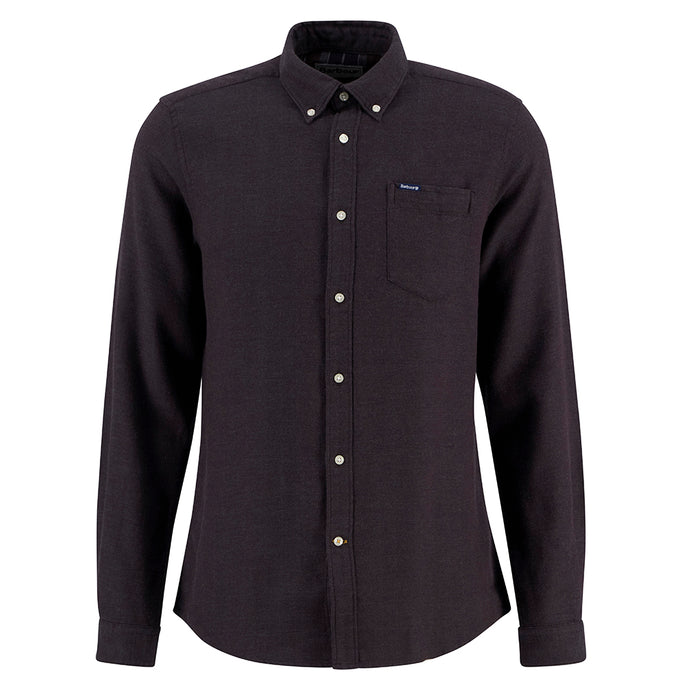 Barbour Men's Buckley Herringbone Tailored Shirt | Dark Oak