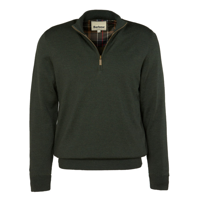 Men's Barbour Gamlin Half Zip Knitted Jumper | Olive