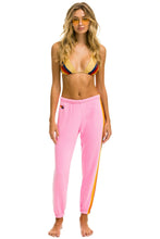 Load image into Gallery viewer, Aviator Nation 5 STRIPE SWEATPANTS | NEON PINK
