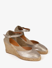 Load image into Gallery viewer, Penelope Chilvers High Mary Jane Espadrille | Pewter