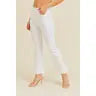 Crop Flare White Jeans